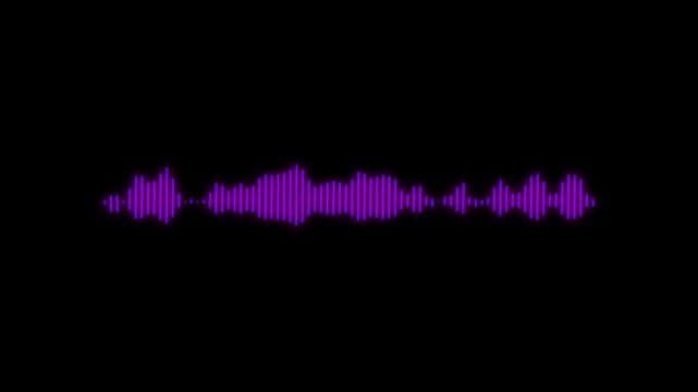 Clean minimal motion graphic of white audio spectrum bars on a black background, ideal for music visualizations, loops, and modern video projects .4k