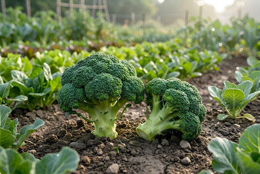broccoli in the garden