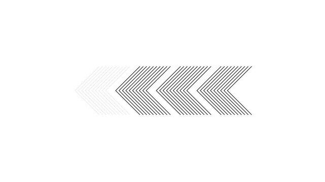 Minimalist animated arrow icon, clean line directional symbol for ui and web line animation
