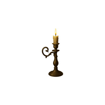 candlestick and candle
