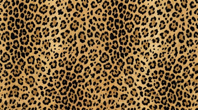 leopard print seamless pattern wild animal fur texture black and brown spots luxury fashion background vector illustration