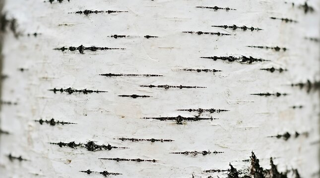White birch tree bark texture featuring natural black marks