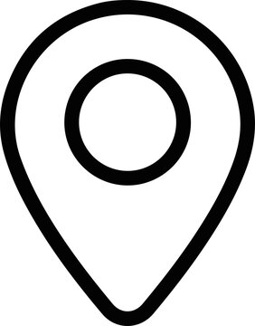 map pointer with icon, Minimalist monoline map location marker pin icon