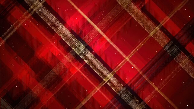 Red background with plaid texture for holiday theme