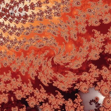 Julia set fractal counter rotating ember branches motion background