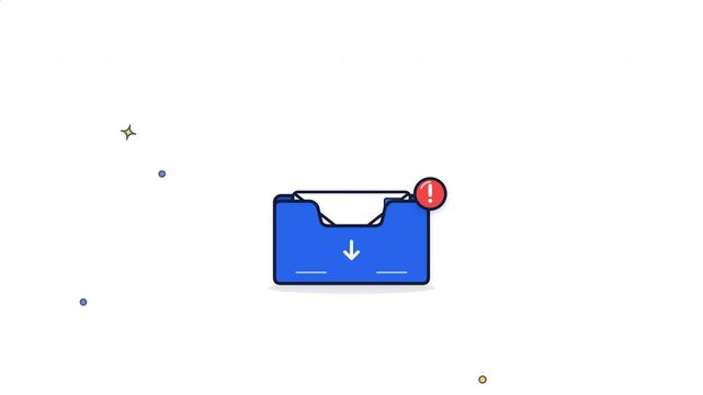 Email notification icon with message indicator animation