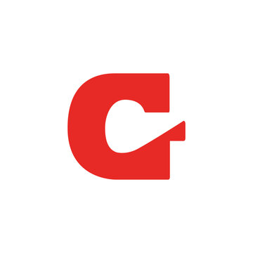 Abstract Red Letter G Corporate Logo Icon Isolated on White Background