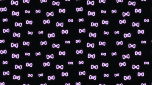 Purple neon bow tie pattern