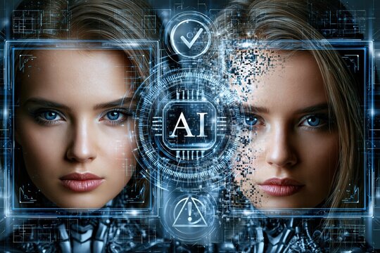 Artificial intelligence face recognition biometric identification security
