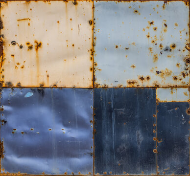 Weathered Metal Panels Background Texture