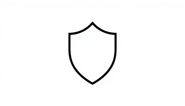 Empty Shield Outline Icon
