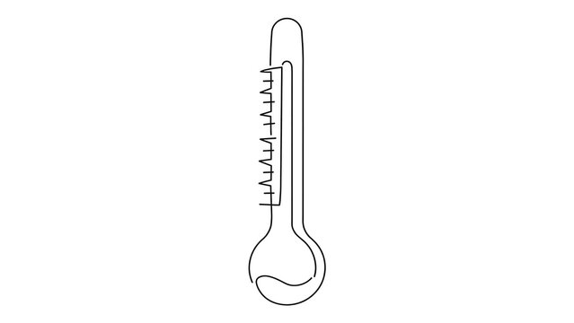 Thermometer illustration on white background.