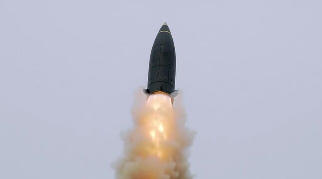 Fumy launch of ballistic missile