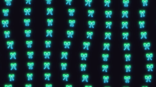 Neon bow tie pattern