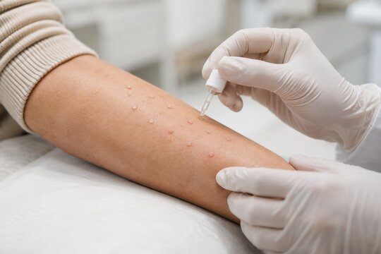 skin allergies are examined during a clinical test