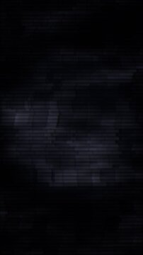 Vertical video: Flickering noise texture drifting across sensor readout, showing mottled patch