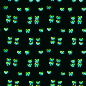 Neon bow tie pattern