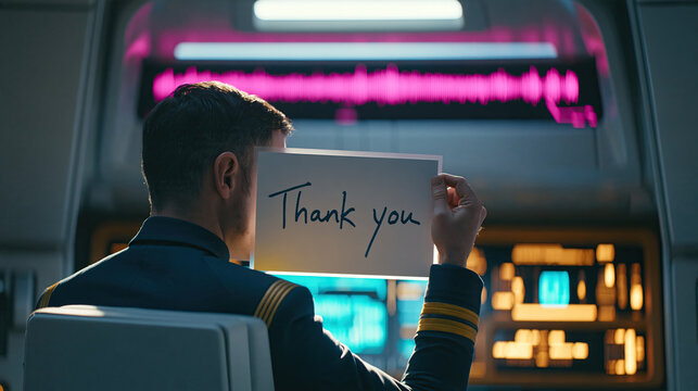 Man holding a card at a console