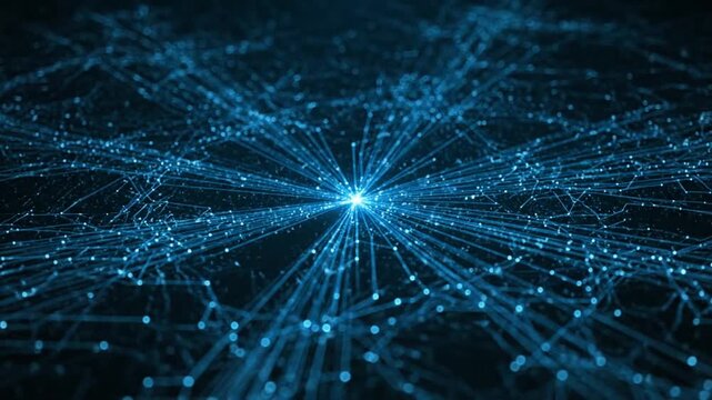 CosmicNeuralNetworkConnectionsInSpaceVisualization