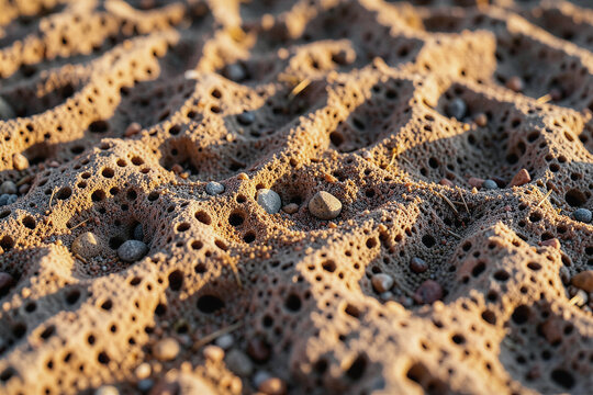 Volcanic Pumice Cellular Zen Stone Bed Surface Texture