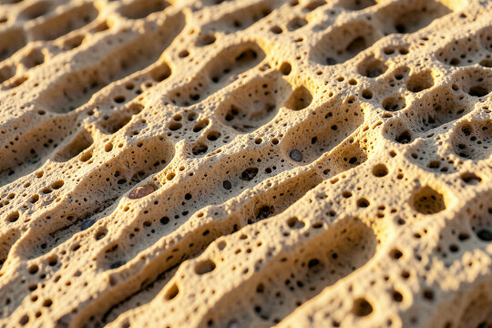 Porous Volcanic Tufa Stone Texture Macro Background