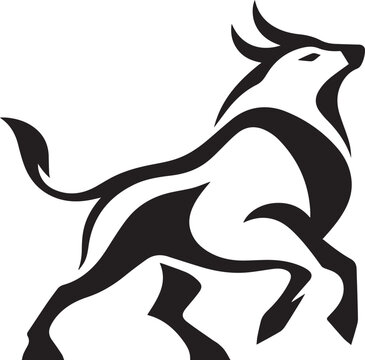 silhouette of a bulls