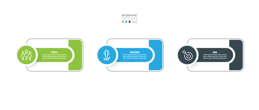 Business and marketing template of infographic design