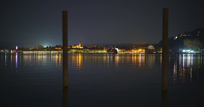  Night scenes on lake Maggiore in Italy