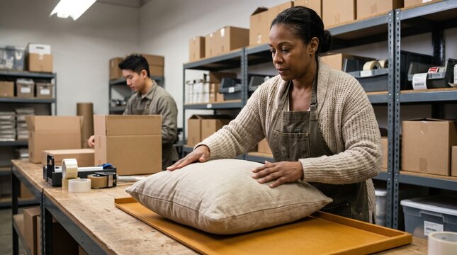 Linen cushion assigned to the markdown condition tray