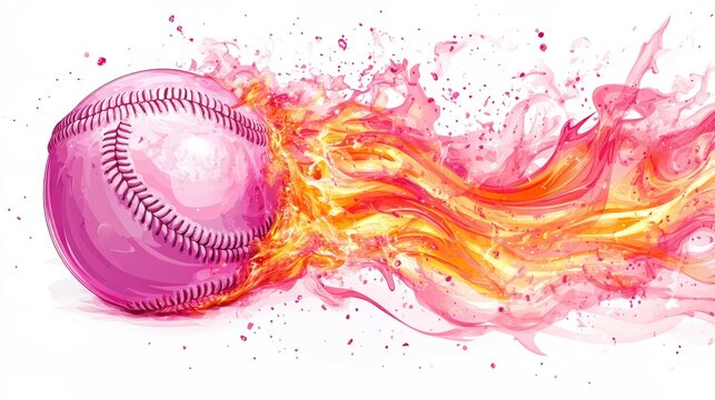 Baseball on white background,Baseball player hitting ball with bat,home run,baseball or t shirt, posters and banner,sport day, Baseball Icon Concept,Vector Template.