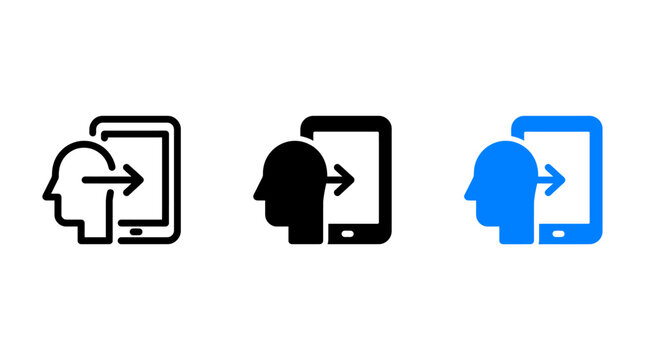 Interactive lesson and education flat vector icon set for e-learning platforms