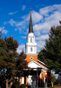 Small Church with Tall Steeple