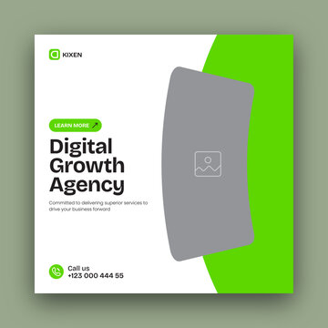 Digital marketing social media post web banner design template