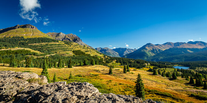 Molas Pass in the San Juan Mountains at Silverton Colorado