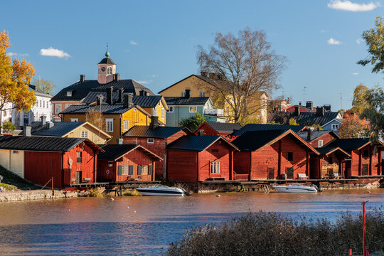 Bootsh&auml;u&szlig;er in Porvoo Finnland