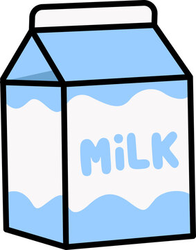 Milk Carton Cartoon ,Vector Illustration