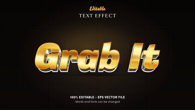 Black Friday deal text effect, polished gold chrome letters with amber keyline and silver chrome 3D side