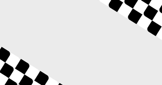 Black and white ornamental pattern vector animation with copy space