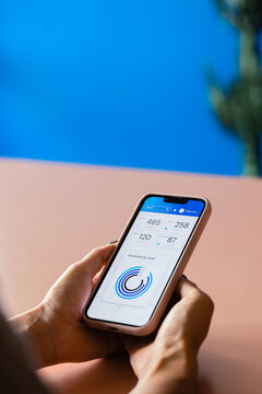 Business Dashboard On Smartphone Showing Invoices And Analytics