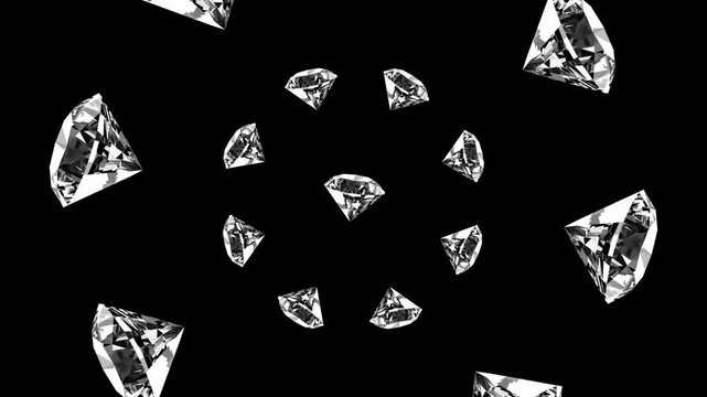 Diamonds Animations 2 &ndash; Luxury Diamond Motion Graphics, Sparkling Gemstone Effects, Elegant Crystal Animations and Premium Jewelry Visuals for Professional Video Editing