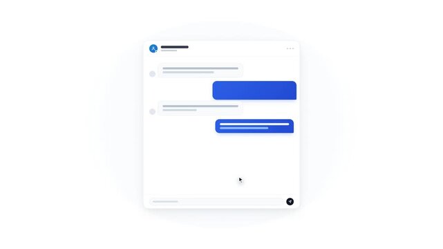 Chat message bubble deletion animation with upward shift and undo