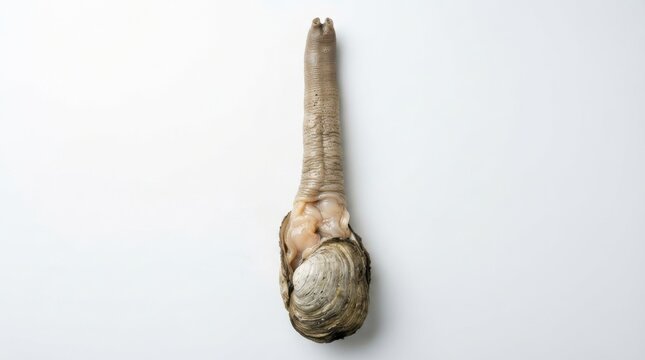 Geoduck clam isolated on white background