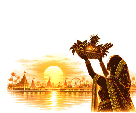 chhath puja mahaparv background concept.