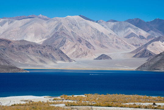 Pangong Lake, Blue Himalayan Lake in Ladakh, India