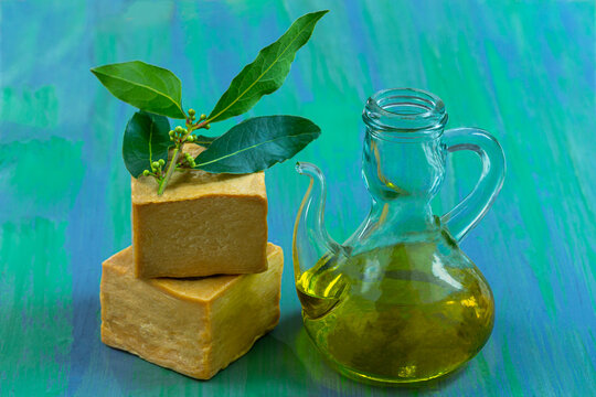 Olive Oil and Soap With Bay Leaves