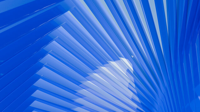 Blue abstract geometric pattern with reflective lines illustration
