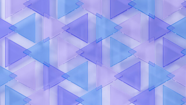Abstract illustration of overlapping transparent blue