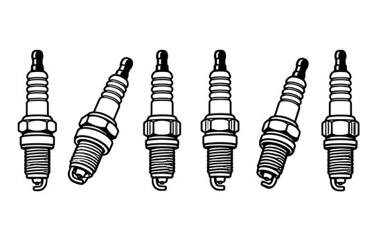 Hand drawn spark plugs with ribbed ceramic insulators
