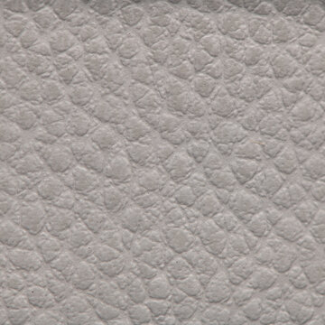 Close up of grey leather texture with fine pebbled grain pattern