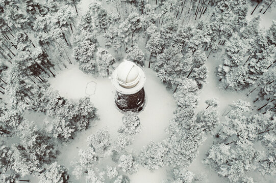 Old observatory tower in the Glen park. Tallinn, Estonia.